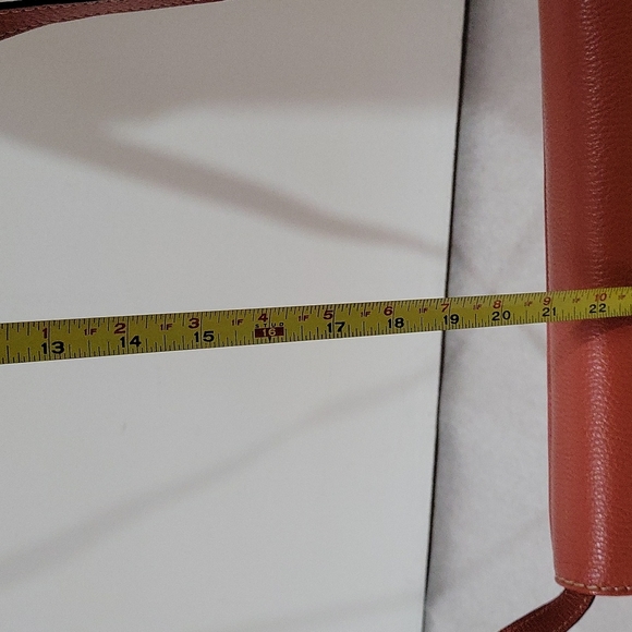 Authentic Valentino Mario Large Clutch shoulder leather bag crossbody Orange - Picture 17 of 17